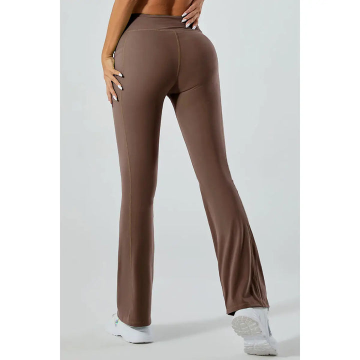 Cross Waist Band Wide Leg Athletic Pants