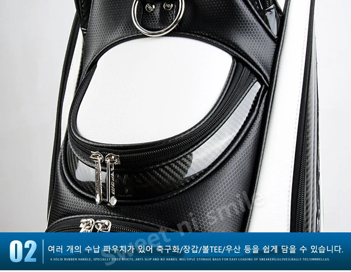 PGM Men Profession Golf Standard Ball Package Multifunctional Golf Clubs Bag PU Leather Waterproof QB034