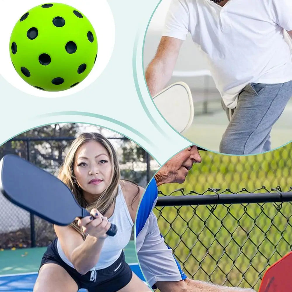 Pickleball 74MM Durable soft PU foam Outdoor Quiet Pickleballs 30g Outdoor for Competition Pickleball Training
