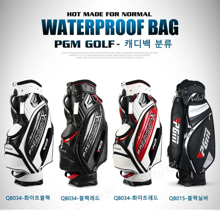 PGM Men Profession Golf Standard Ball Package Multifunctional Golf Clubs Bag PU Leather Waterproof QB034