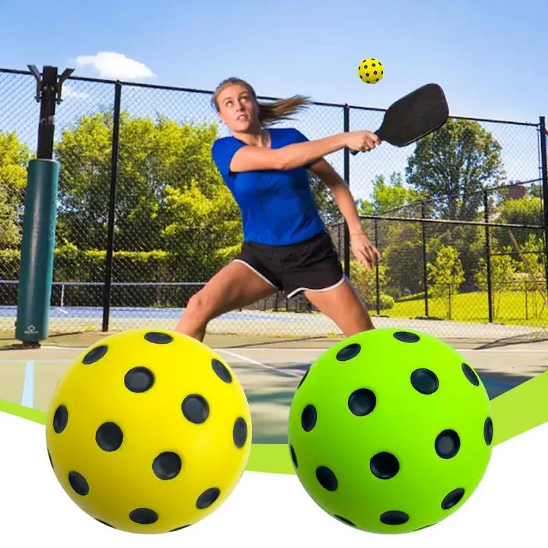 Pickleball 74MM Durable soft PU foam Outdoor Quiet Pickleballs 30g Outdoor for Competition Pickleball Training