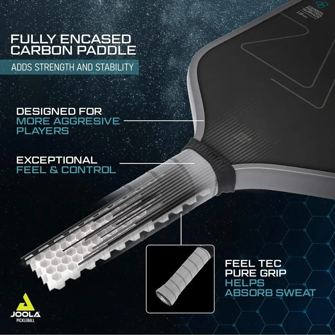 Pickleball Paddle T700 Carbon Fiber Frosted Surface 16MM Enhanced Sweet Spot&Control&Power Anti-slip Grip USAPA Compliant