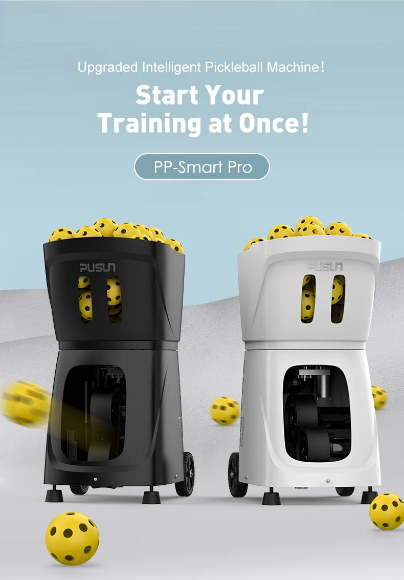 PUSUN Pickleball Machine, PP-Smart Pro Pickleball Machine for Professional Pickleball & Tennis, Support App&Remote Control, Hold 85+Balls