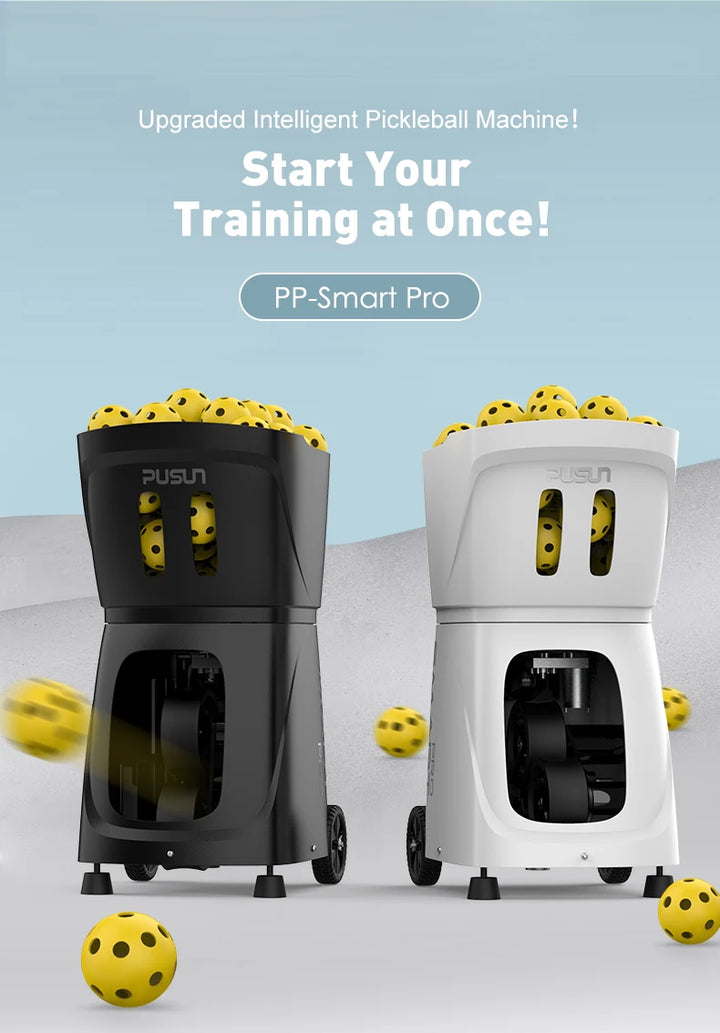 PUSUN Pickleball Machine, PP-Smart Pro Pickleball Machine for Professional Pickleball & Tennis, Support App&Remote Control, Hold 85+Balls