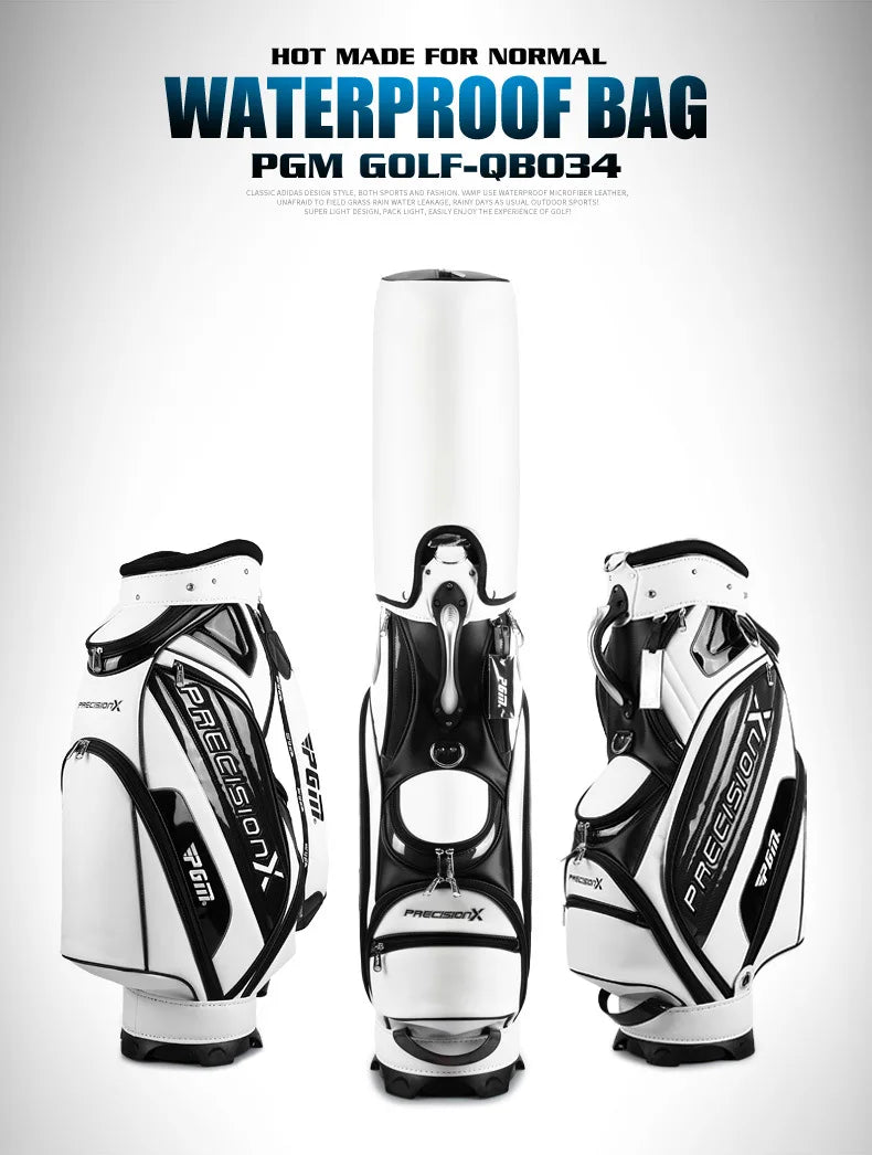 PGM Men Profession Golf Standard Ball Package Multifunctional Golf Clubs Bag PU Leather Waterproof QB034
