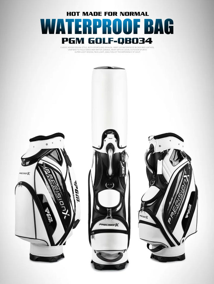 PGM Men Profession Golf Standard Ball Package Multifunctional Golf Clubs Bag PU Leather Waterproof QB034