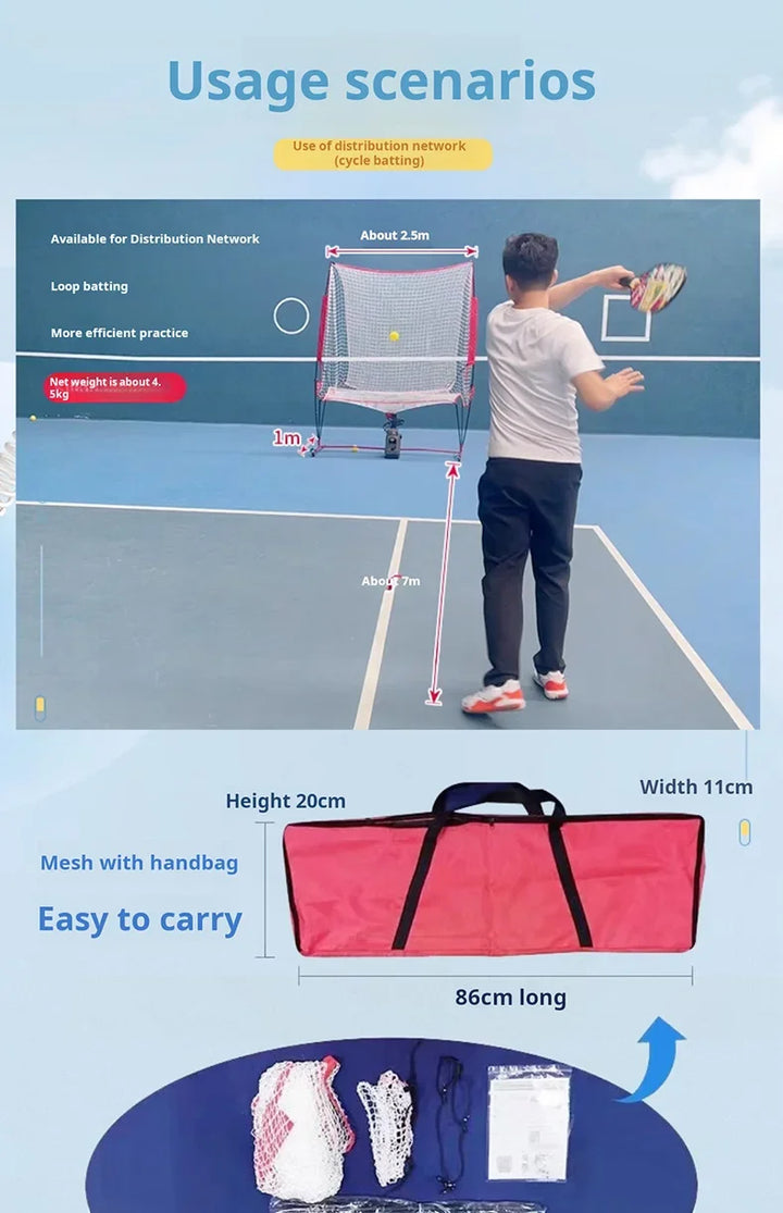 2024 Newest Pickleball Automatic Ball Serving Machine Trainer Lightweight Height Adjustable Can Be Rotated Left And Right