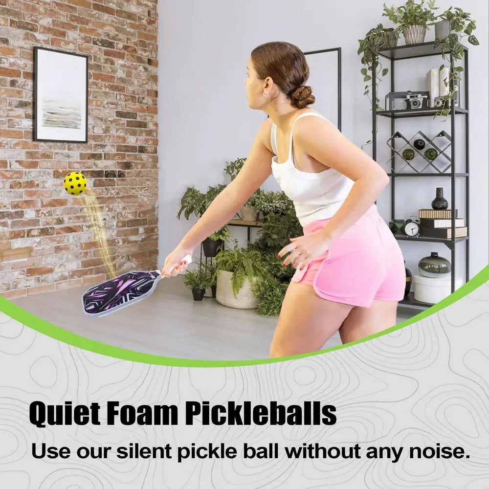 Pickleball 74MM Durable soft PU foam Outdoor Quiet Pickleballs 30g Outdoor for Competition Pickleball Training