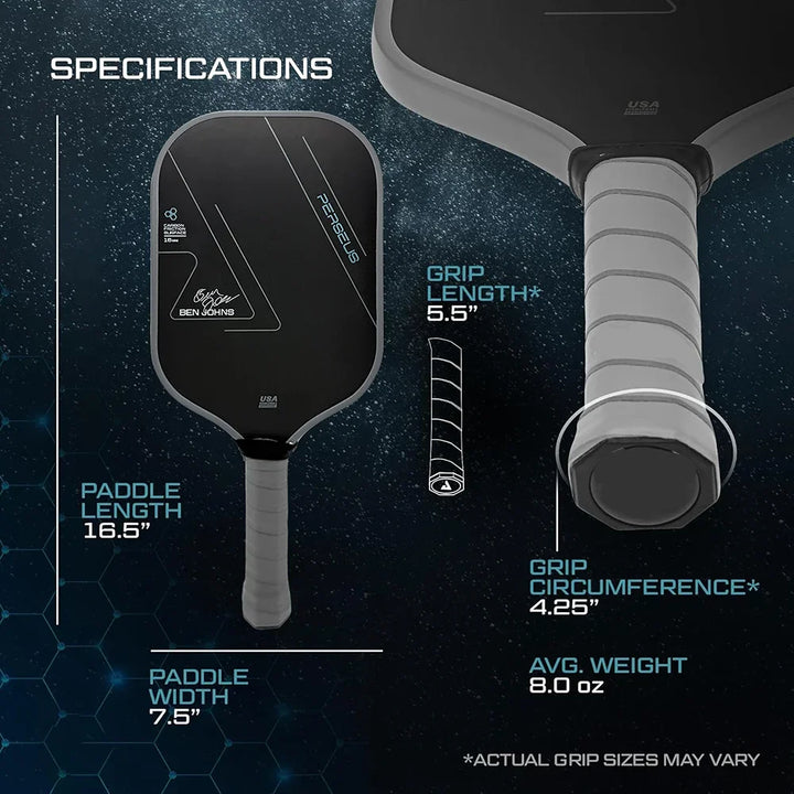 USAPA Approved Ben Johns Perseus CFS 16mm Thermoforming 3 Layer T700 Raw Carbon Fiber Pickleball Paddle Professional Hot Sale