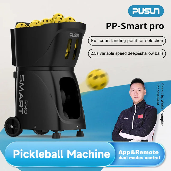 PUSUN Pickleball Machine, PP-Smart Pro Pickleball Machine for Professional Pickleball & Tennis, Support App&Remote Control, Hold 85+Balls