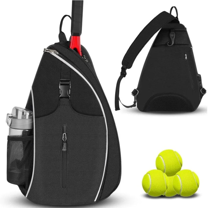 Pickleball Rackets Backpack for Men Women Sports Reversible Pickleball Paddle Bag Tennis Racquetball Badminton Travel Sling Bag
