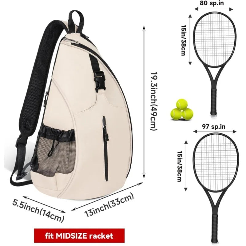 Pickleball Rackets Backpack for Men Women Sports Reversible Pickleball Paddle Bag Tennis Racquetball Badminton Travel Sling Bag