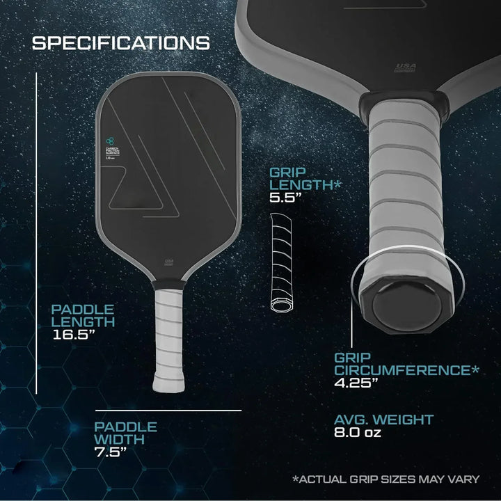Pickleball Paddle T700 Carbon Fiber Frosted Surface 16MM Enhanced Sweet Spot&Control&Power Anti-slip Grip USAPA Compliant