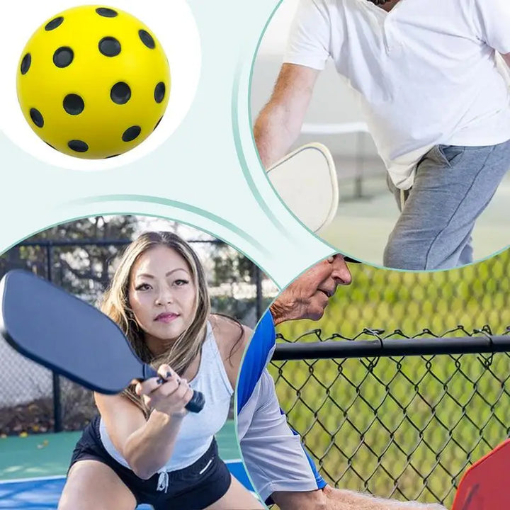 Pickleball 74MM Durable soft PU foam Outdoor Quiet Pickleballs 30g Outdoor for Competition Pickleball Training